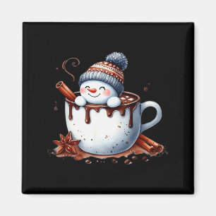Íman Bonito Homem De Neve De Chocolate Quente De Natal