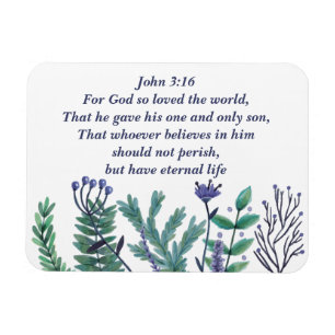 Íman Bonito John 3:16 para Deus tanto amou o mundo