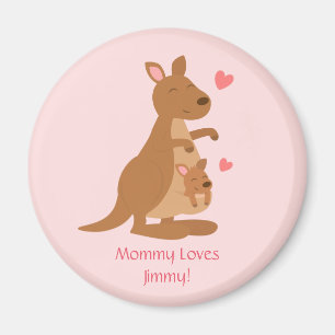 Íman Bonito Kangaroo Baby Joey Kids Personalizados Magn