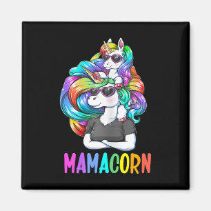 Íman Bonito Mamacorn Divertido Dia de as mães Arco-Íris