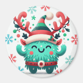 Íman Bonito monstro de Natal fofo