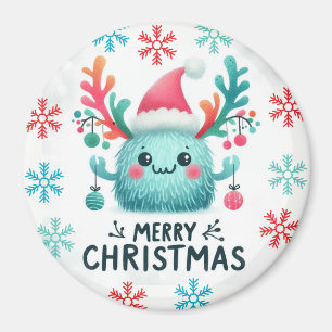 Íman Bonito monstro de Natal fofo