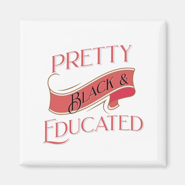 Íman Bonito negro e educado (Frente)