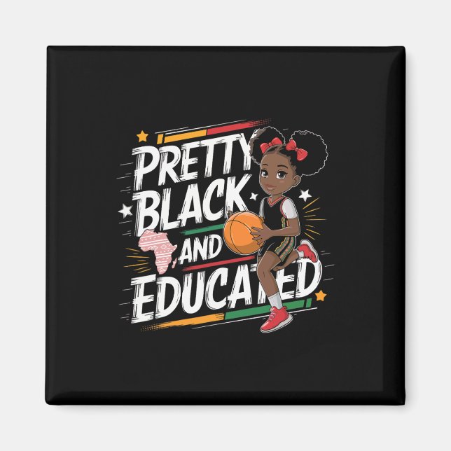 Íman Bonito Negro E Educado Mês da História Negra 2  (Frente)