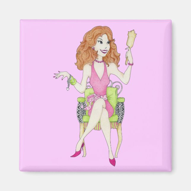 Íman Bonito no ímã rosa (Frente)