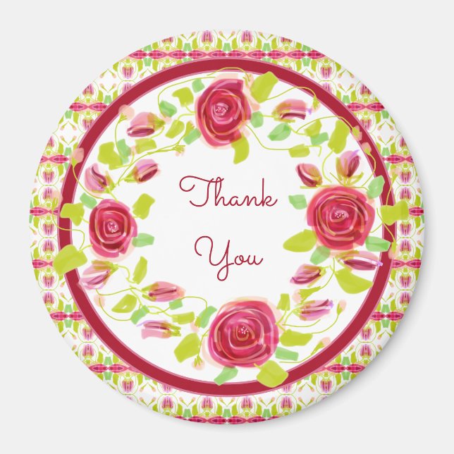 Íman Bonito obrigado florido (Frente)