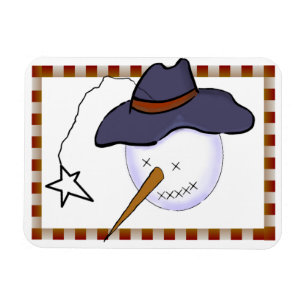 Íman Bonito Snowman Primitivo de Natal