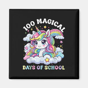 Íman Bonitos 100 Dias De Meninas Escolares Unicórnio 10