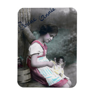Íman Bonne Année Vintage Girl com Dolll
