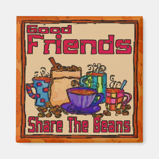 Íman Bons Amigos Compartilham Café,