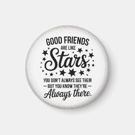 Íman Bons Amigos São Como Estrelas Citação Inspiradora