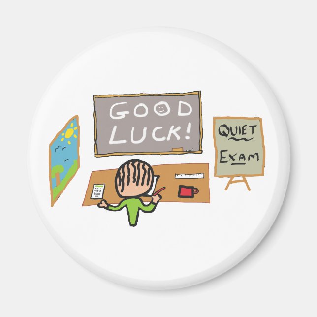Íman Bons exames de sorte (Frente)