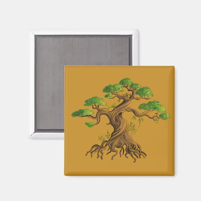 Íman Bonzaï géant en dessin couleurs (Front/Back)