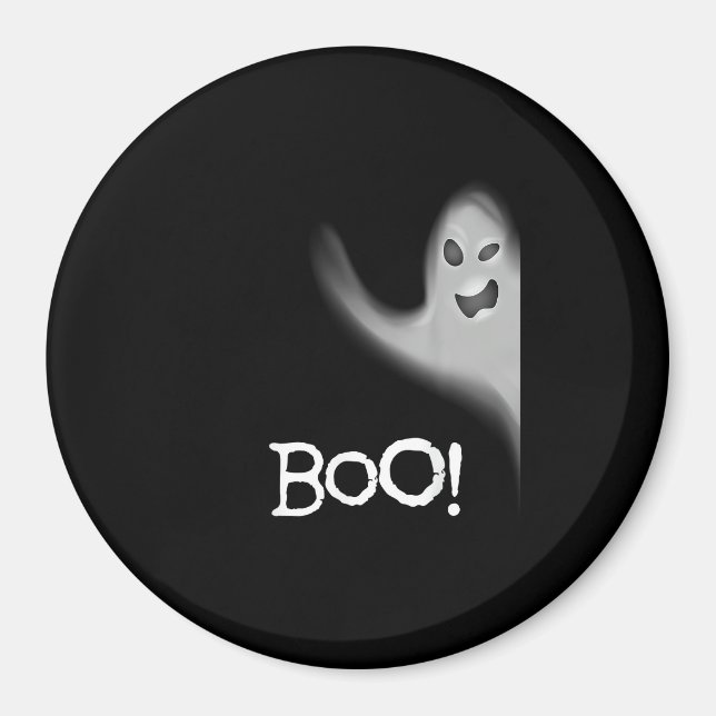 Íman Boo Engraçado Escondendo Peekabo Assustador Hallow (Frente)