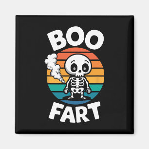 Íman Boo Fart Engraçado Fazendo Esqueleto Para O Hallow