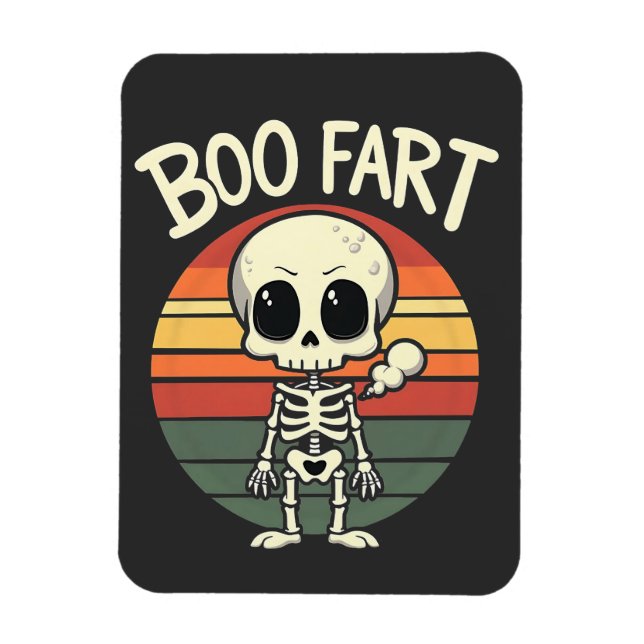 Íman Boo fart Funny Spooky Pastel Ghost Gótico Retro (Vertical)