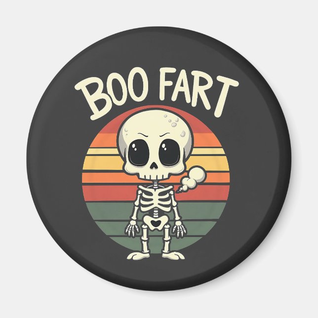 Íman Boo fart Funny Spooky Pastel Ghost Gótico Retro (Frente)