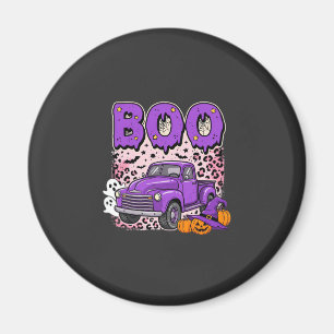 Íman Boo Halloween Caminhão Roxo Fantasma e Abóboras De