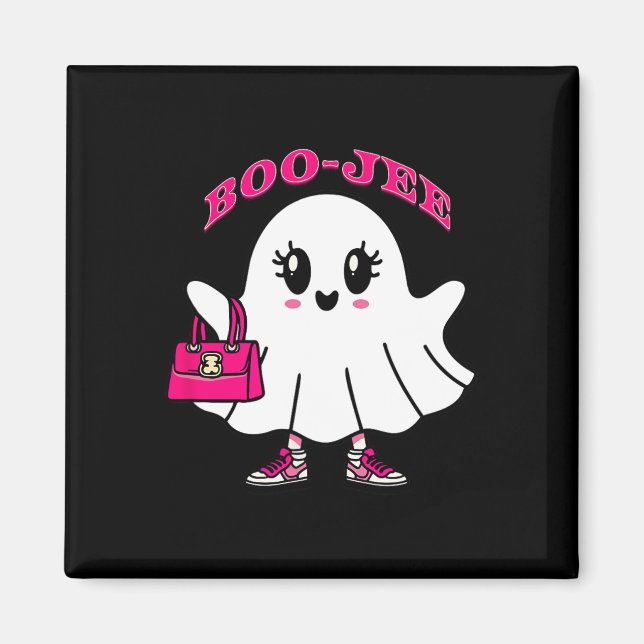 Íman Boo-jee Engraçado Fantasma Rosa Halloween (Frente)