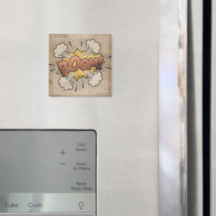 Íman BOOM! Vintage Comic Book Steampunk Pop Art