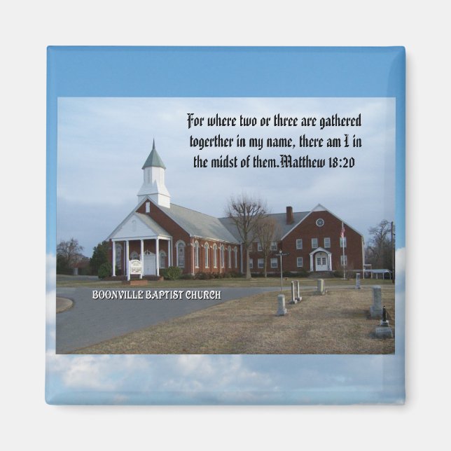 ÍMAN BOONVILLE BAPTIST CHURCH MAGNET (Frente)
