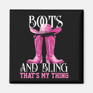 Íman Boots e Bling Rosa Essa é a minha coisa