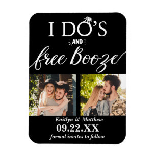 Íman Booze Livre Casamento Moderno Salve a Data