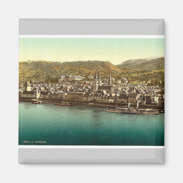 Íman Boppard, Reno, Alemanha Rara Fotochrom (Frente)