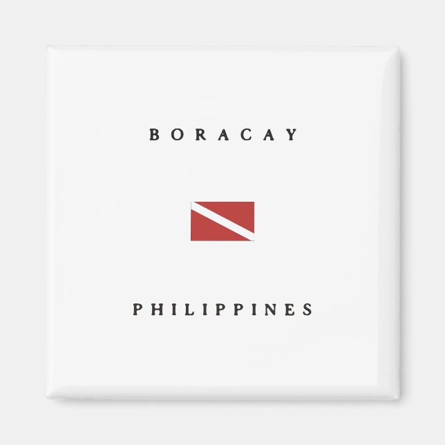 Íman Boracay Filipinas Scuba Dive Flag (Frente)