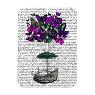 Íman Borboleta 2 Roxo e Verde