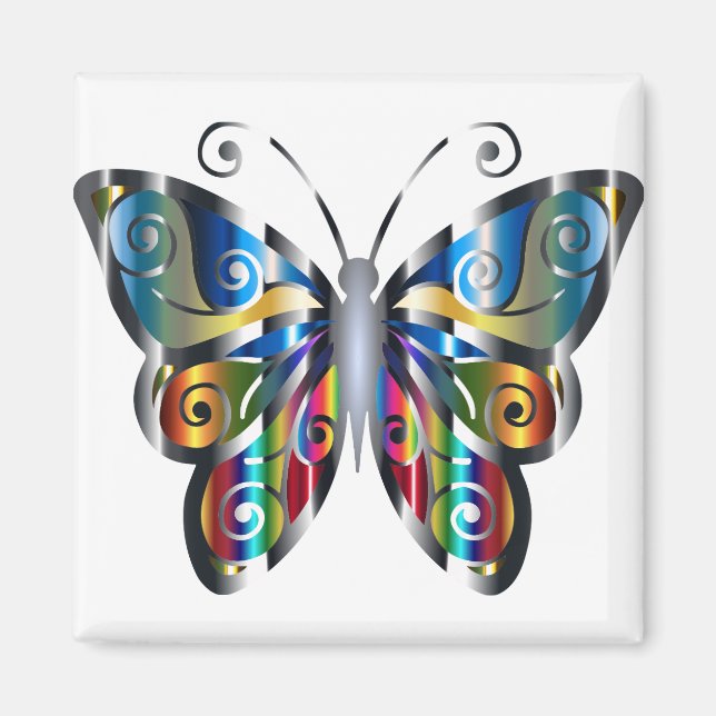 Íman Borboleta abstrato 1 (Frente)