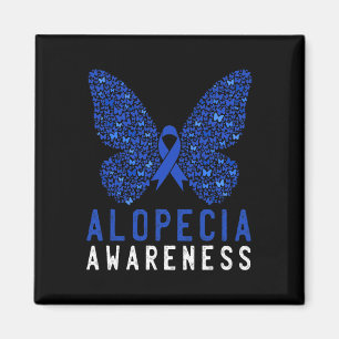 Íman Borboleta Alopecia Azul AA Fita Suprimento