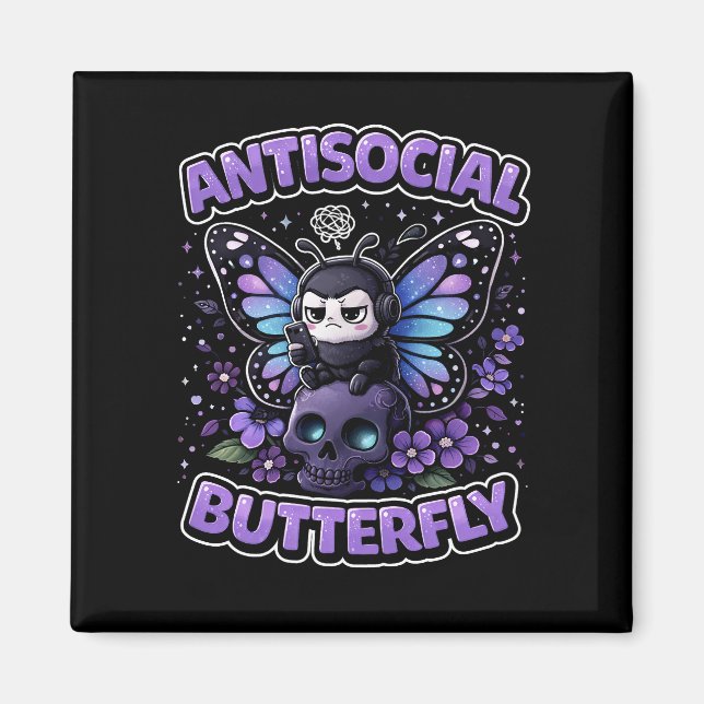 Íman Borboleta Antissocial (Frente)