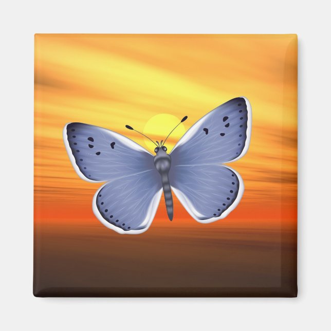 Íman Borboleta Azul (Frente)