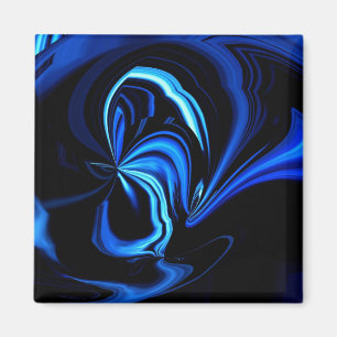 Íman Borboleta Azul Abstrato