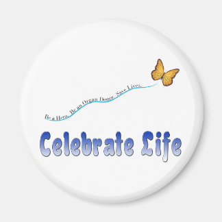 Íman Borboleta Azul Celebrar Vida