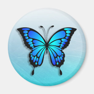 Íman Borboleta azul nome personalizado