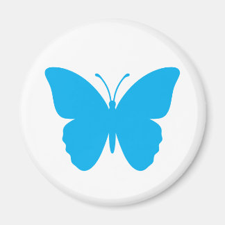 Íman Borboleta Azul Redonda