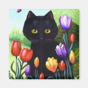 Íman Borboleta bonito Creationarts do gato preto das