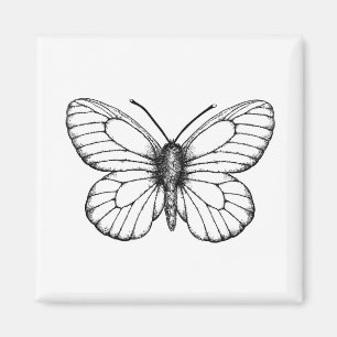 Íman Borboleta branca de veado negro