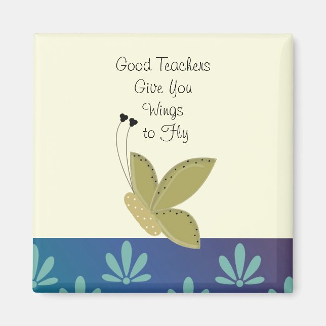 Íman Borboleta com professor dizendo (Frente)