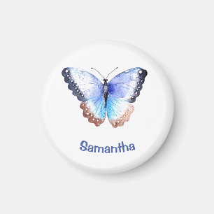 Íman Borboleta de Aquarela bonito com Nome