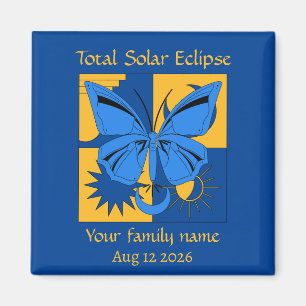 Íman Borboleta de Eclipe Solar Total Personalizada