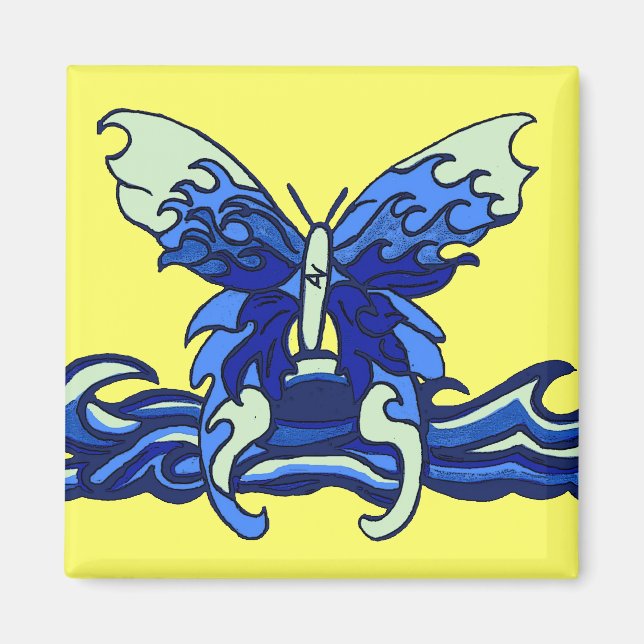 Íman Borboleta de onda (Frente)