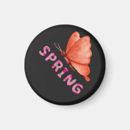 Íman Borboleta de Primavera Estética Gráfica Minimalist
