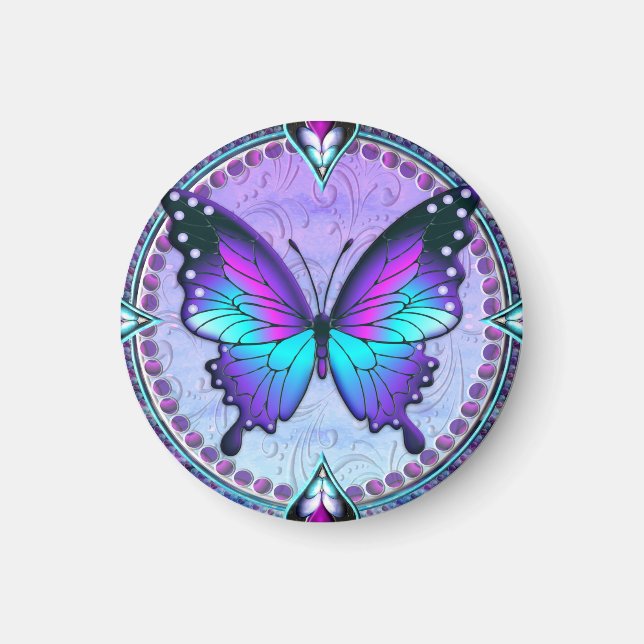 Íman Borboleta de sublimação com fundo (Frente)