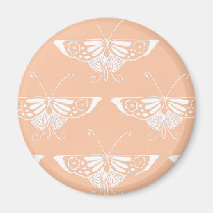 Íman Borboleta Deco estilizada - pêssego mole