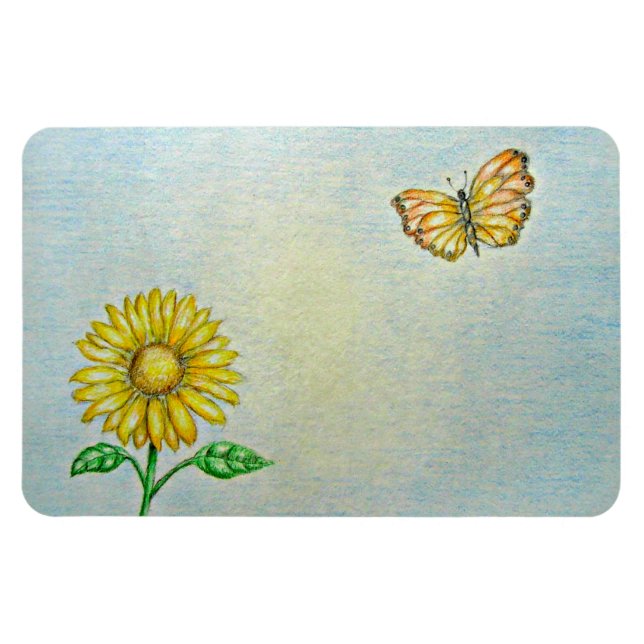 Íman borboleta e margarida (Horizontal)