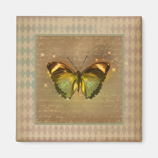 Íman Borboleta Encantada Vintage (Frente)