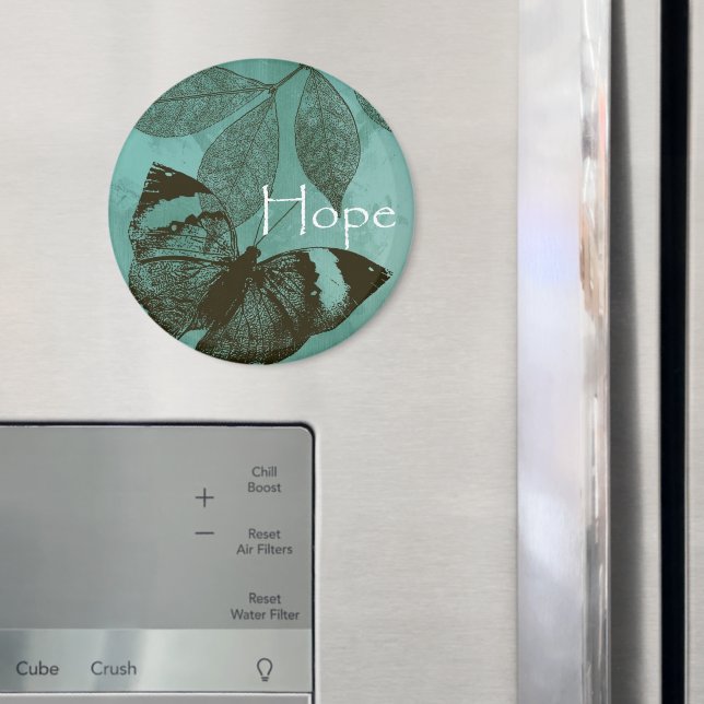 Íman Borboleta Esperança Inspiradora Verde (In Situ (Fridge))